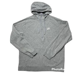 Nike gray hoodie 1/4 zip size  large
